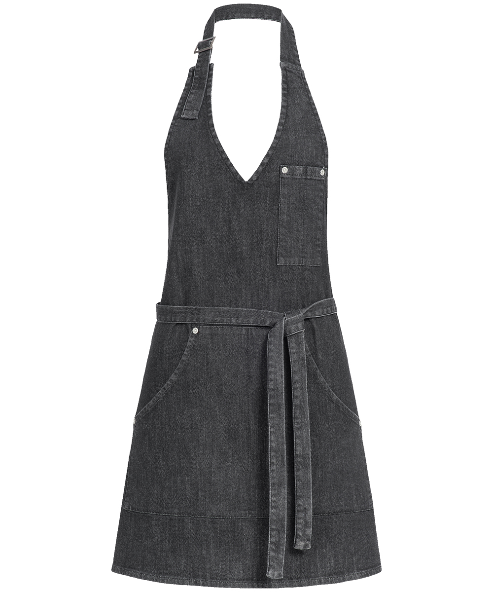 Dames halterschort denim 70x65 cm