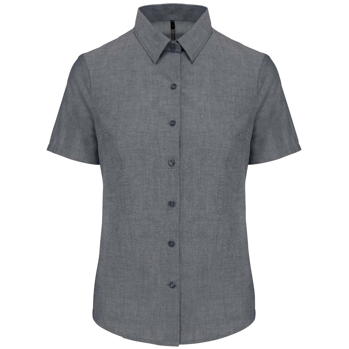 Dames Oxford blouse korte mouwen