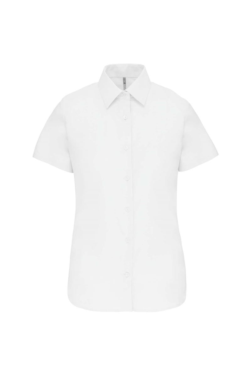 Dames Oxford blouse korte mouwen