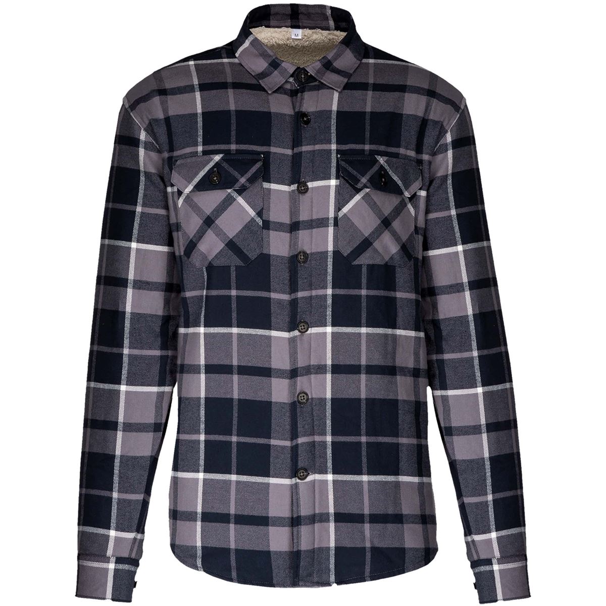 Geruit overshirt met sherpavoering