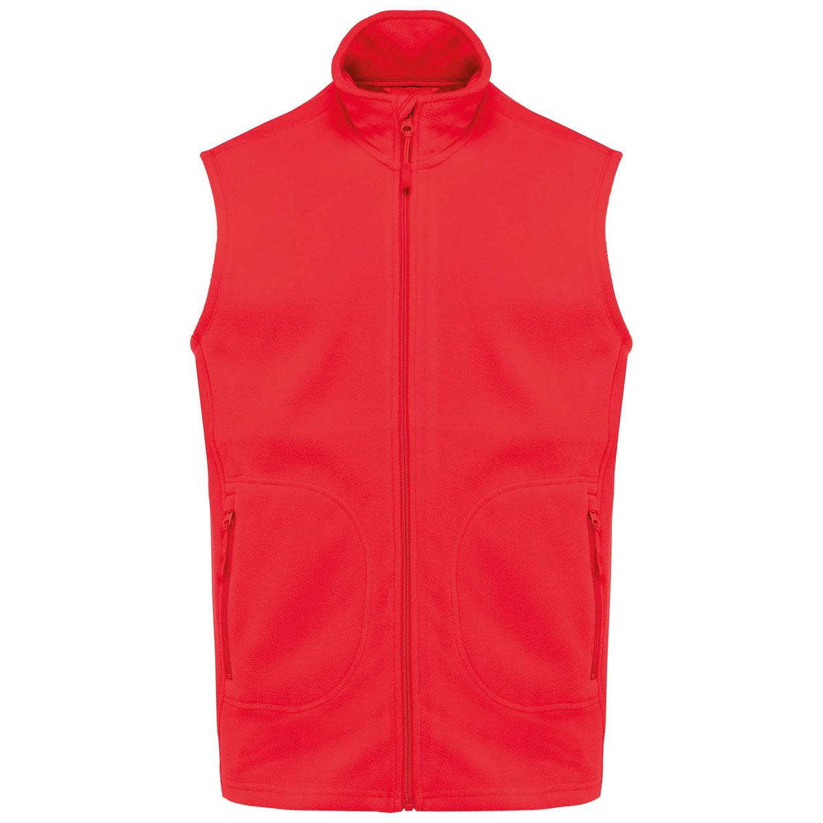Ecologische uniseks bodywarmer van microfleece