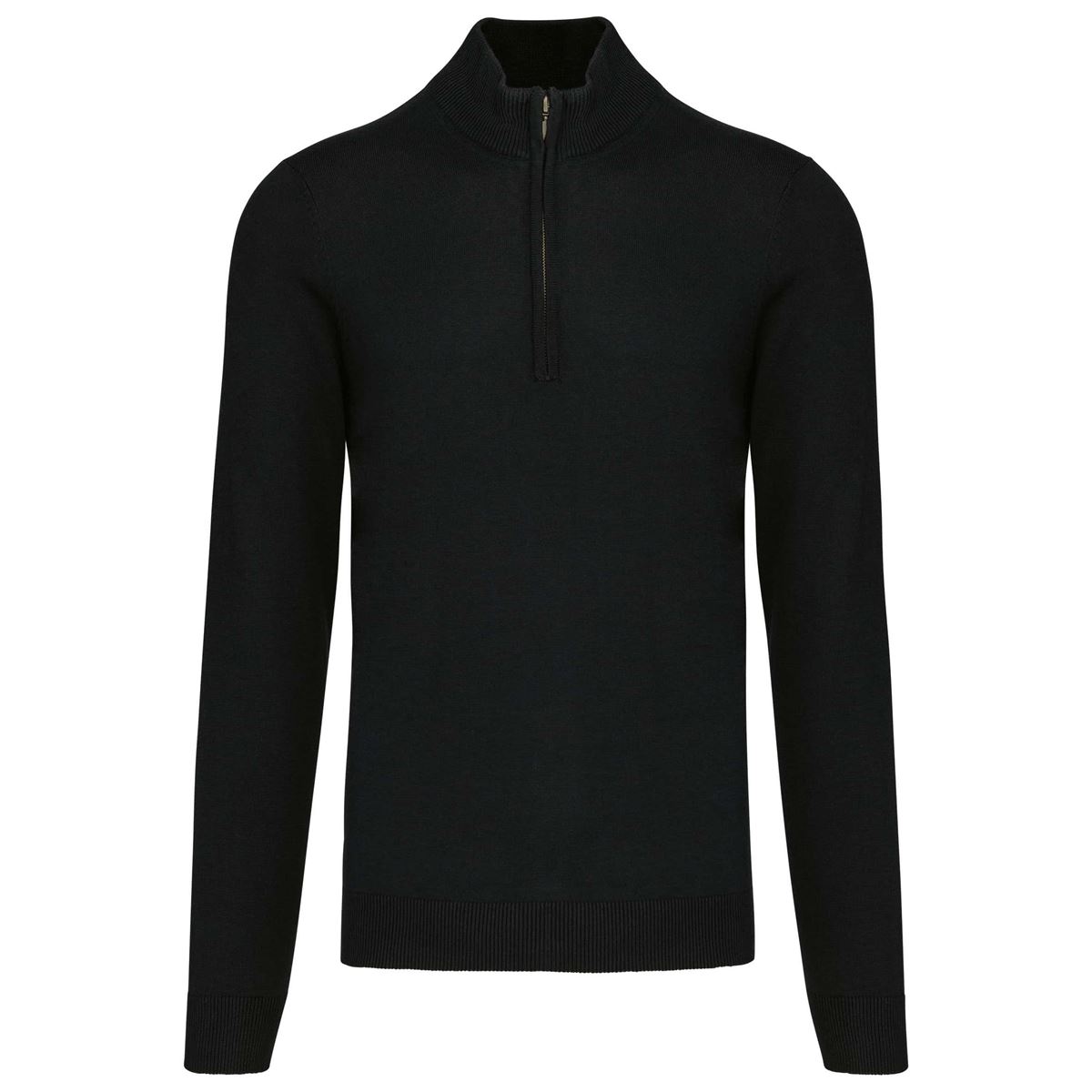 Heren pullover met ritskraag