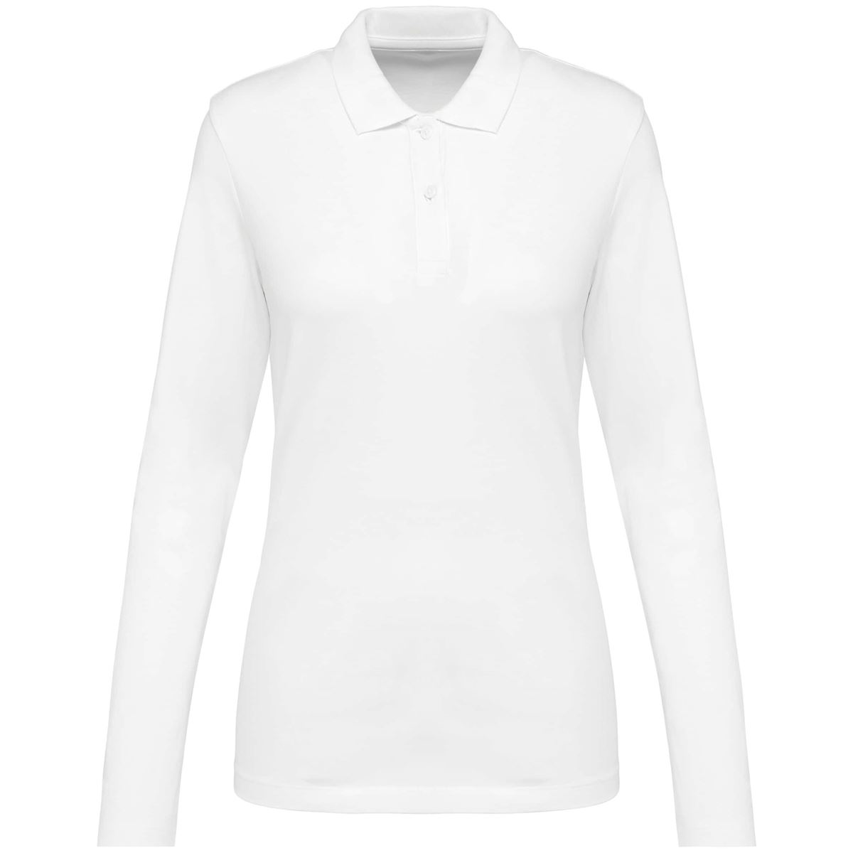 Supima® damespolo lange mouwen